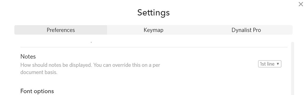 Notes settings on a per document basis? - Help - Dynalist Forum