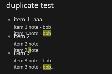 Duplicate notes showing after a search is canceled - 🐛Bugs - Dynalist Forum